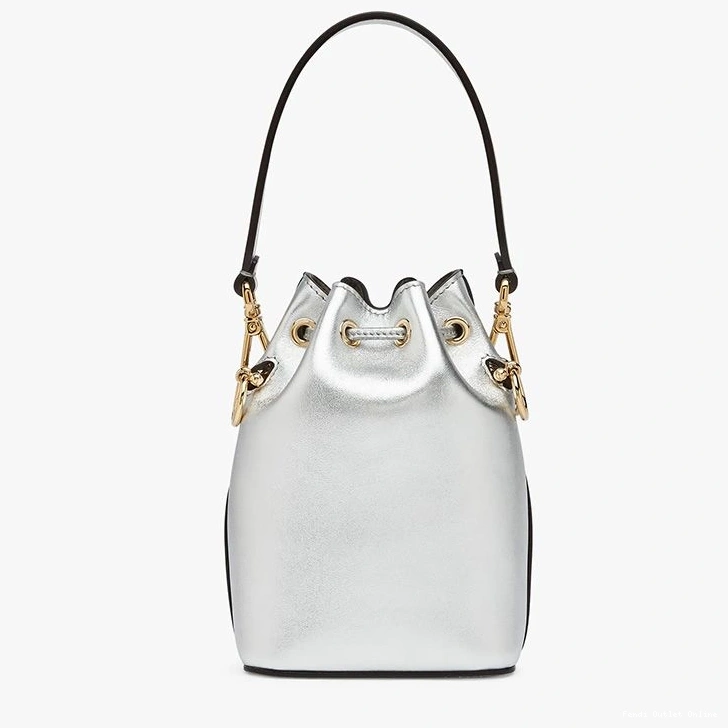 Cheap In Mini Bag Calf Bucket ROMA Logo Silver Fendi Leather Tresor Mon 0718